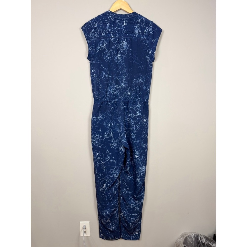 Sam Edelman Blue Floral Print Sleeveless Wide Leg Jumpsuit Women's Size‎ 4 - Picture 7 of 12
